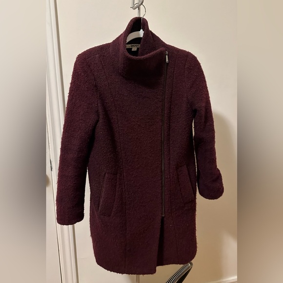 DKNY purple cocoon coat - Picture 3 of 4